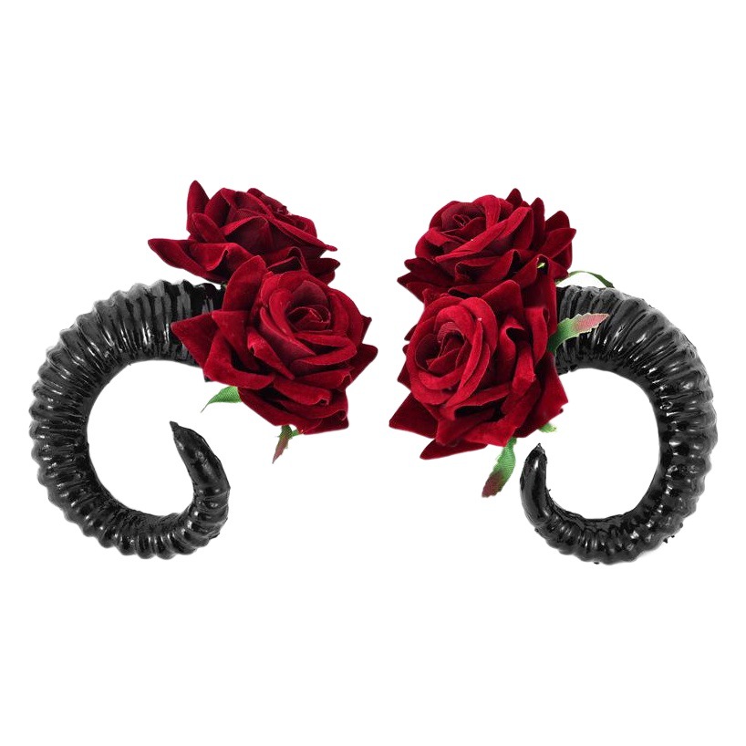lolita Gothic European and American middle and second soft girl sheep horn hairpin shooting props comic hair accessories