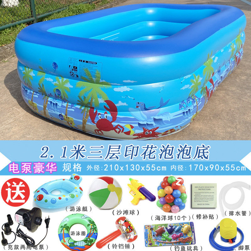 Picture of Inflatable Swimming Pool for Children Thickened Household Extra Large Baby Baby Adult Bath Pool Foldable