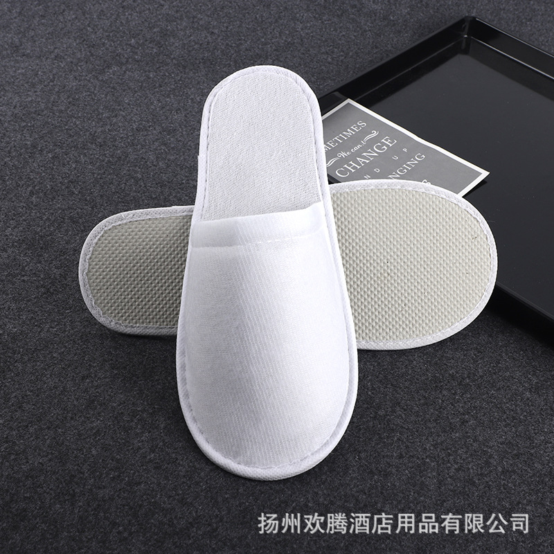 Hotel disposable slippers encrypted plush household hospitality slippers hotel homestay manufacturers supply