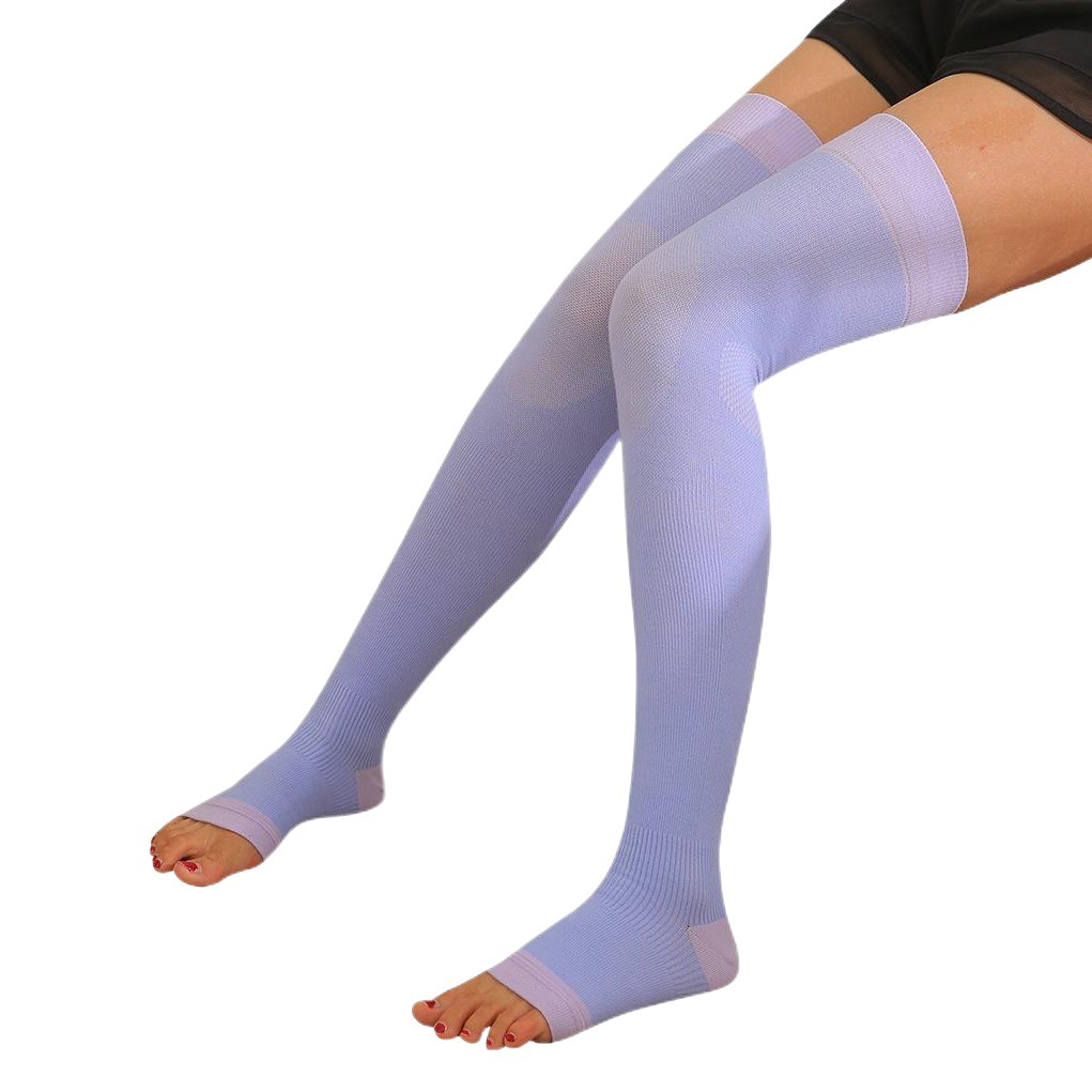 Meikes Class I Micro-pressure Night Sleep Socks Long-tube Over-the-knee Comfortable Pressure Socks Gradient Pressure Leakage Toe Stretch Socks