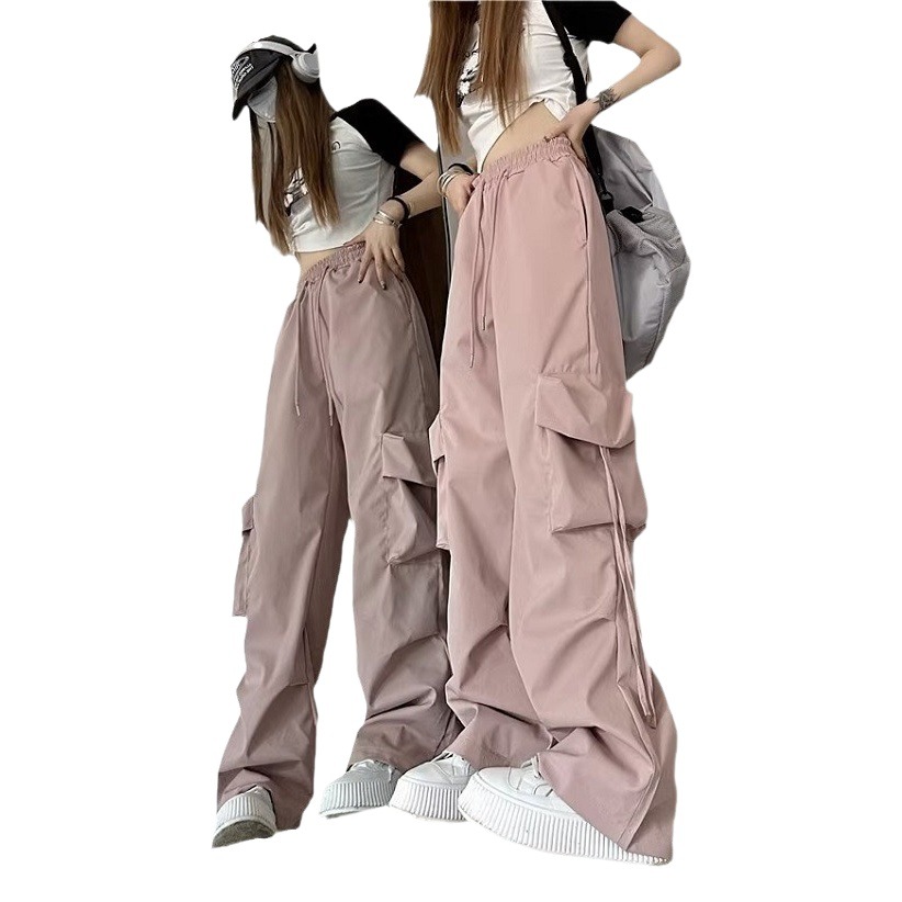 Four Seasons Trousers Women's Covers Casual Pants Women's Sports Pants Straight Leg Wide Leg Pants Women's Sweatpants South Korea Women's Clothing