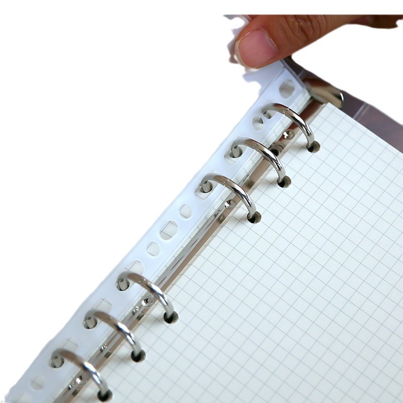 Picture of A5A6A7B5A4 book 6-hole loose-leaf notebook zipper bag bill Hand Book PVC storage bag clip chain pencil case