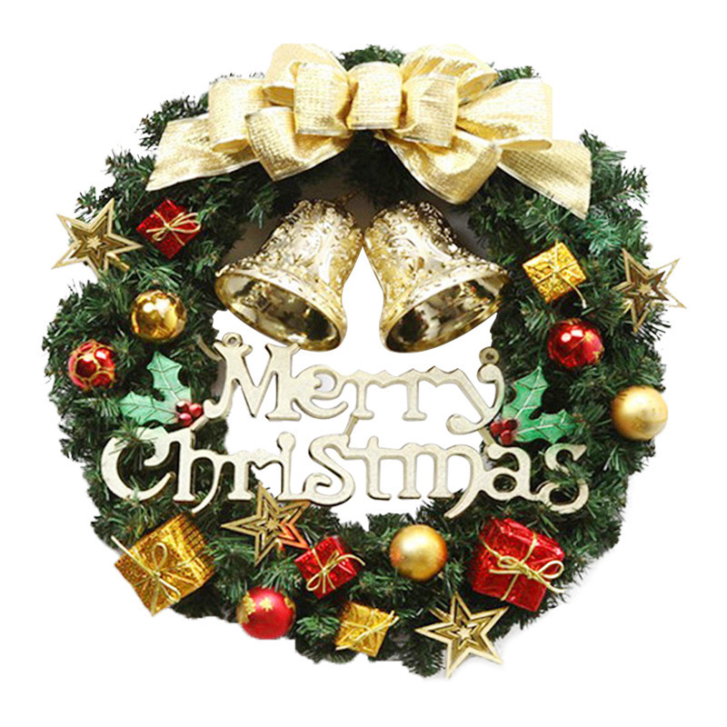 Picture of Christmas Wreath 30cm Christmas Decoration Artificial Wreath Window Door Hanging Christmas Shopping Mall Scene Layout Props