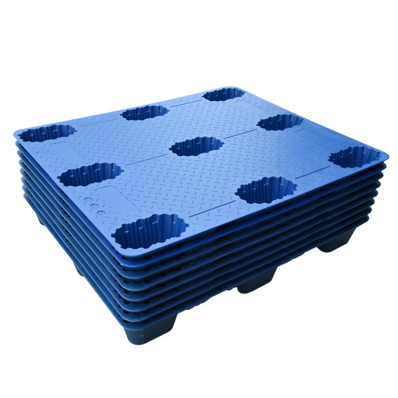 Blow-molded pallet nine-legged forklift logistics pallet plastic pallet warehouse moisture-proof pad plastic pallet manufacturers wholesale