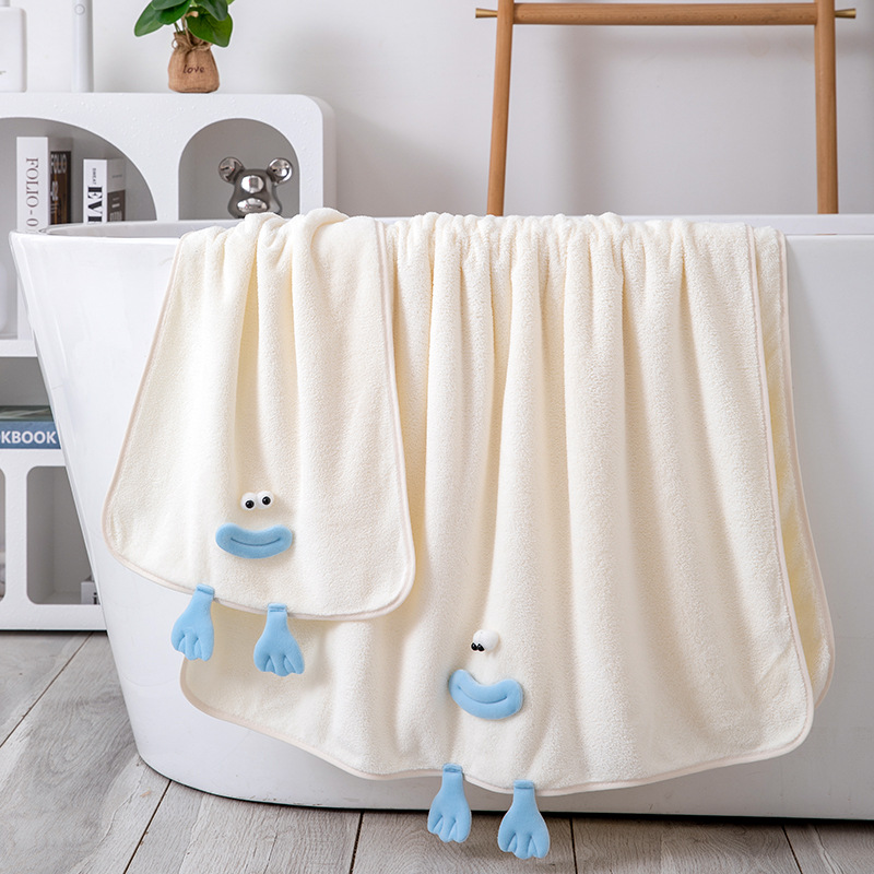 Picture of Spot Wholesale Cartoon Animal Coral Velvet Towel Soft and Absorbent Household Face Towel Bathing Face Wash Mother Towel Set