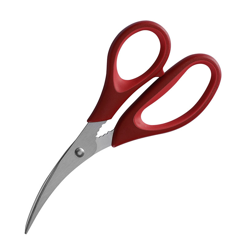 Picture of Elbow Shrimp Line Cutters Stainless Steel Shrimp Skin Cutters Kitchen Multi-purpose Shrimp Cutters Seafood Cutters Shrimp Maw Cutters