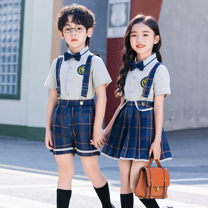 Picture of 2024 Kindergarten Summer Children's Graduation Photo Sportswear College Style Summer School Uniform for Primary School Students