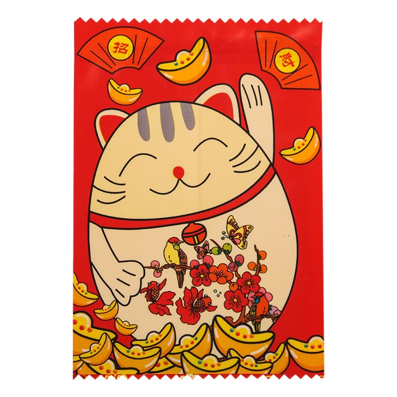 New year snowflake crisp machine seal bag biscuit baking pastry plastic packaging bag cartoon festive printed food packaging bag