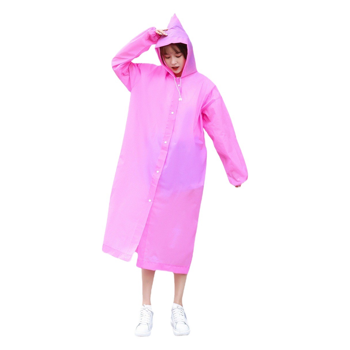 Wholesale non-disposable thickened raincoat EVA adult children fashion outdoor travel portable one-piece raincoat