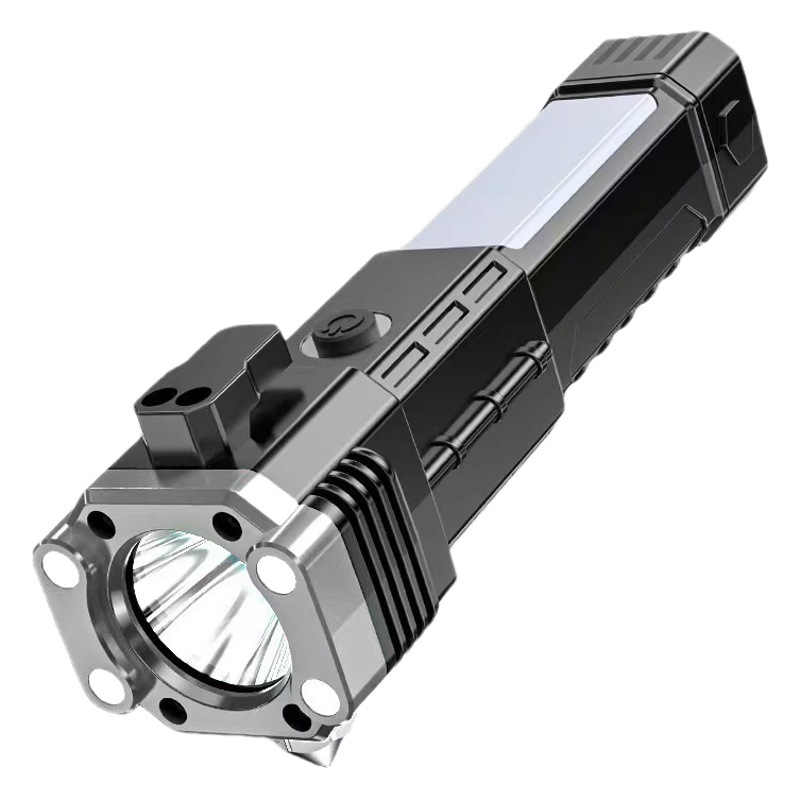 Car safety hammer multi-function charging work light emergency fire self-rescue broken window outdoor self-defense flashlight
