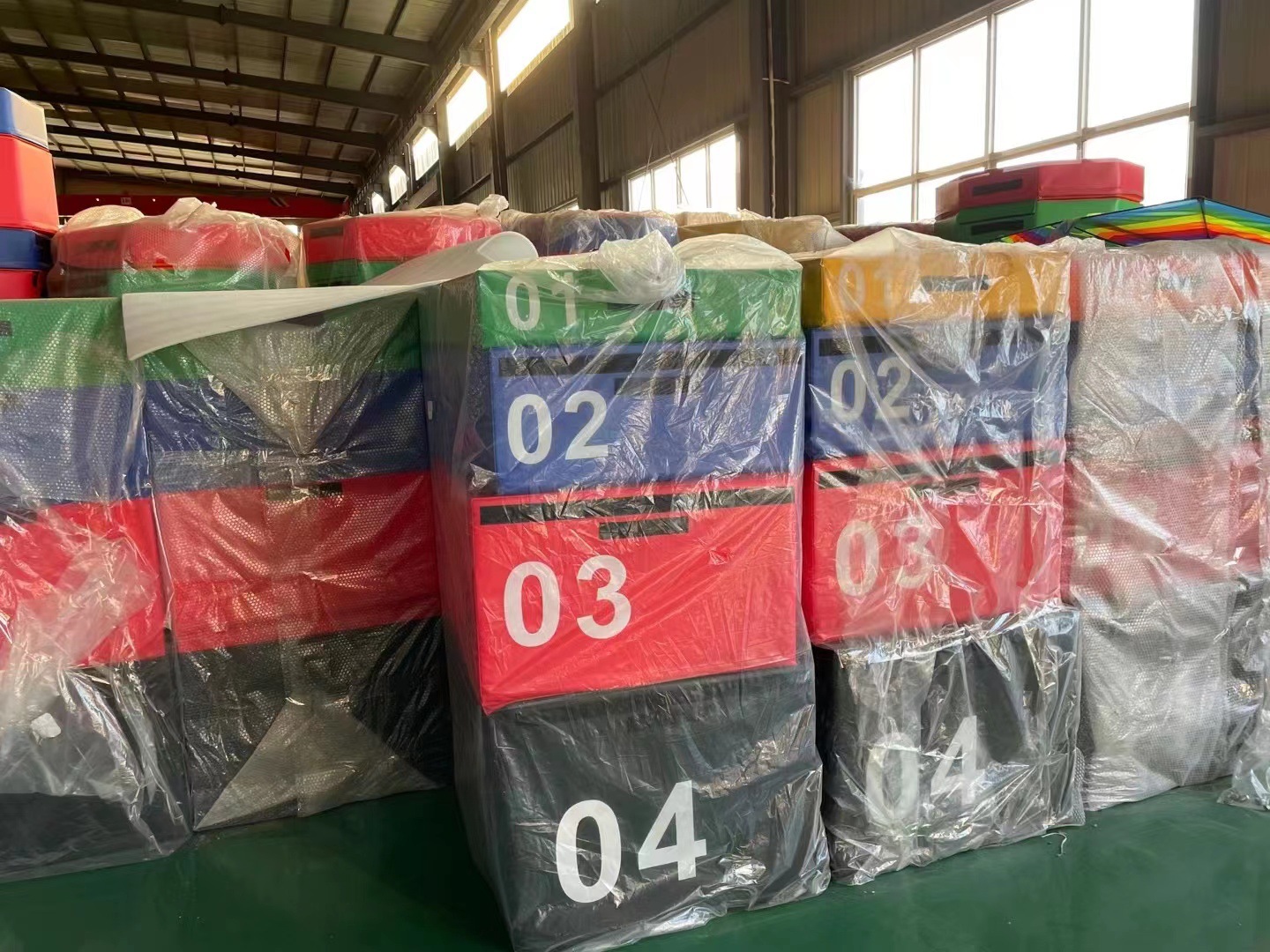 Picture of Physical fitness parkour nine-piece equipment materials children's physical fitness teaching aids progressive jump box physical fitness training equipment