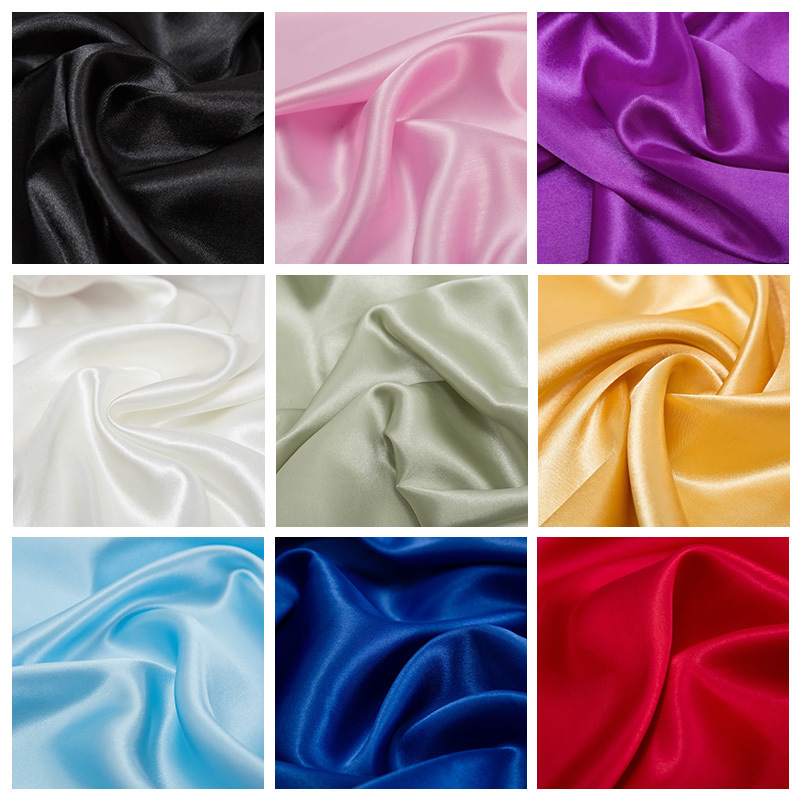 Satin Fabric Satin Satin Artificial Silk Gift Box Lining Cloth Pure Color Silk Fabric Background Cloth Stall Cloth
