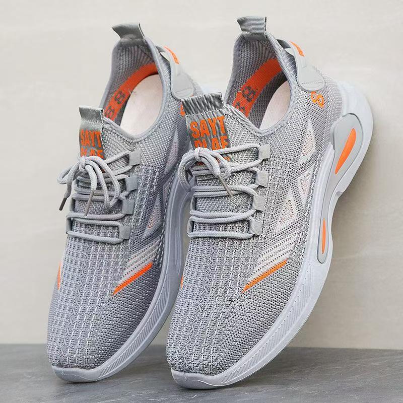 Men's Shoes Summer Thin Mesh Shoes Fly Woven Breathable Men's Sports Shoes Lightweight Soft Sole Casual Men's Shoes Versatile Shoes