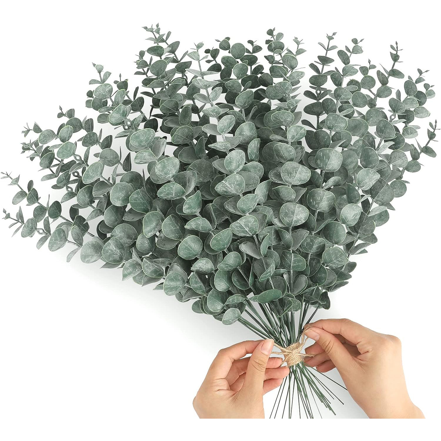 Cross-border artificial eucalyptus leaves 45cm single eucalyptus home decoration flower arrangement money leaf simulation Mori plant