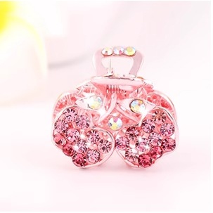 Picture of New small size Grab Clip Hair Clip Hair Clip Adult Bangs Hair Clip Children Top Clip Electroplated Rhinestone Elegant Hair Accessories Headdress