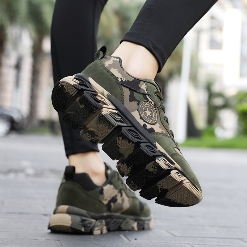 A generation of 2025 new men's shoes spring and autumn canvas shoes casual camouflage sneaker men's shoes fashion casual