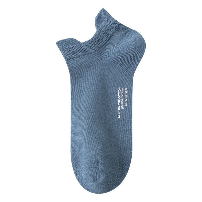 Cotton Socks Men's Pure Cotton Socks Summer Cotton Wholesale Men's Boat Socks Deodorant Sweat-Absorbent Mid-Calf Socks Summer Thin