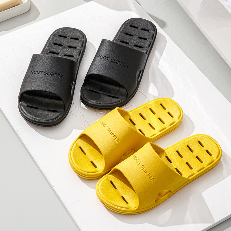 Bathroom Slippers Women's Summer Quick-drying Breathable Leakage Bathing Household Thick-soled Sandals for Couple Men's Summer Soft-soled Anti-slip Slippers