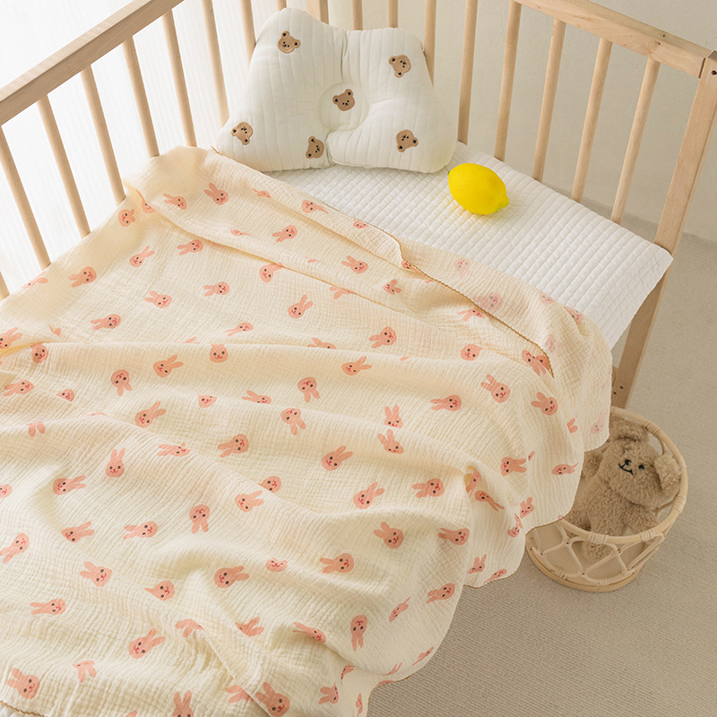 Picture of Newborn Cartoon Bag Single and Double Gauze Bath Towel Baby Four-Layer Cotton Yarn Bag Baby Blanket Children's Bag Towel