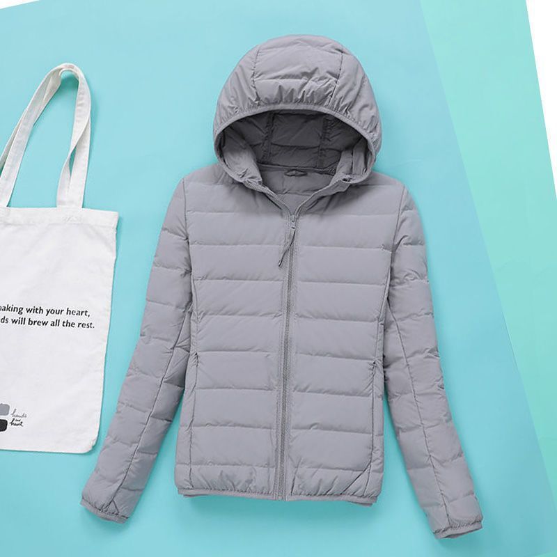 Picture of Anti-season high quality Seamless Silk Cotton Lightweight Down Cotton-padded Jacket Women's Autumn and Winter Hooded Collar Short Thin Loose Jacket