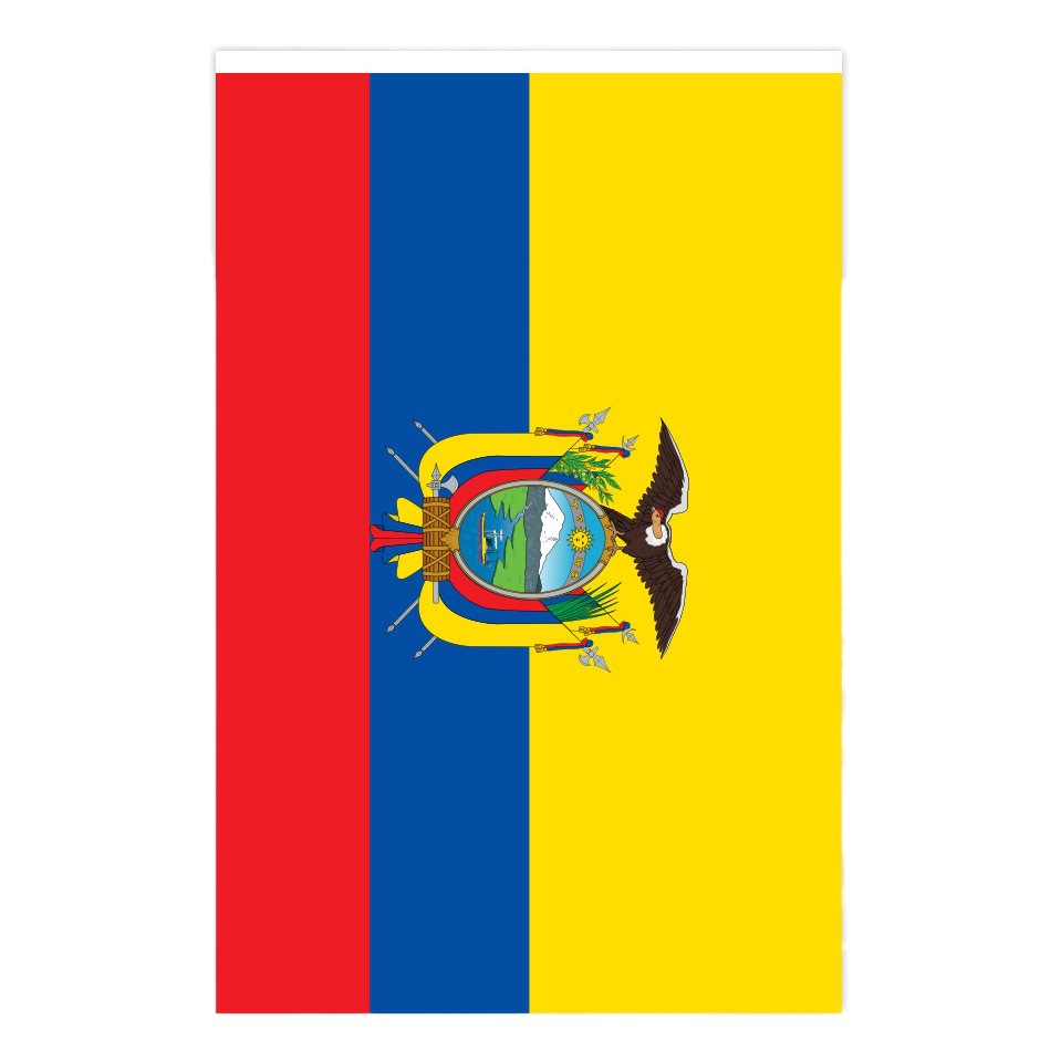 14 * 21cm Ecuador string flag square fan flag 20 * 28cm hanging flag polyester pull flag manufacturer in stock