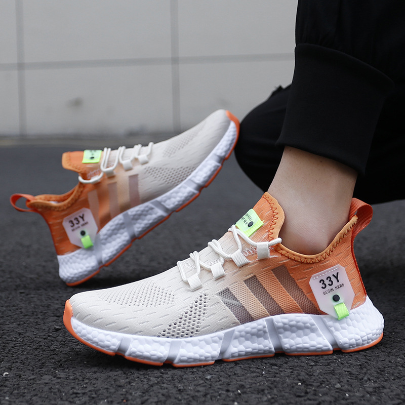 Picture of Poop foot feeling export European and American Foreign trade cut label high-end men's shoes real popcorn bottom Men's sports casual running shoes