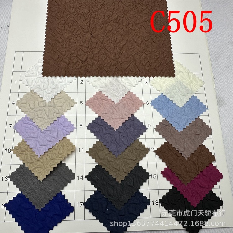 Woven polyester full-series double-layer embossed woven bubble cloth embossed fashion women's coat dress fabric