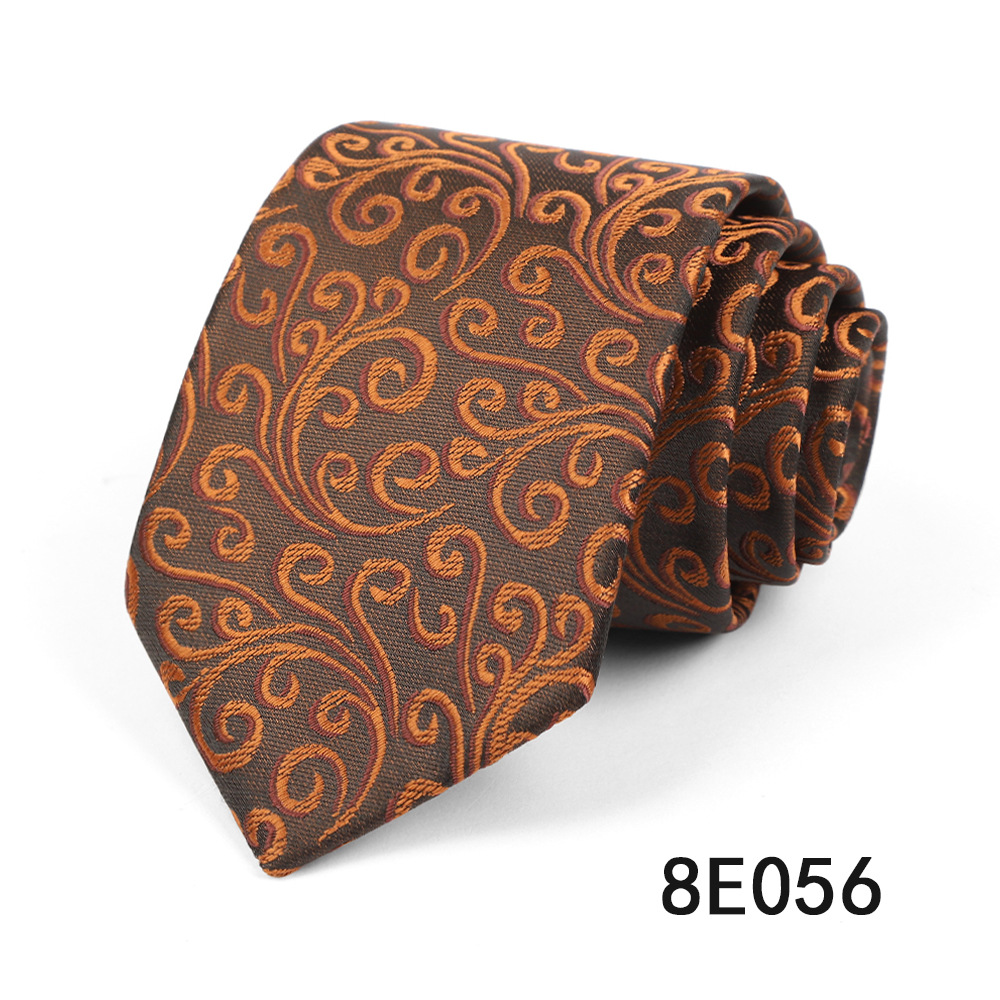 Picture of Men's Tie Business Casual Stripesd Tie 8cm Polyester Jacquard Embroider Print Tie Wholesale Formal Wear