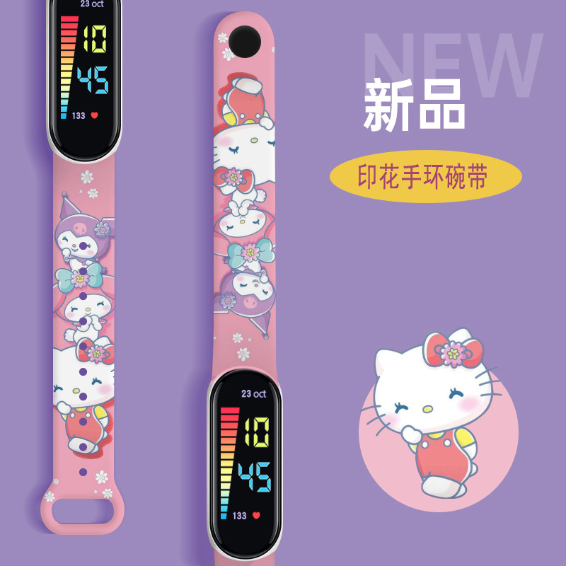 Picture of Cross-border in stock meters 12 printed LED waterproof electronic watch cartoon student cute bracelet wristband watch wholesale