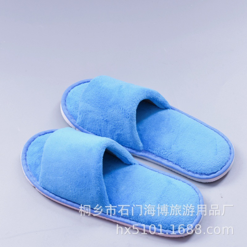 Picture of Hotel pure white coral velvet slippers thick bottom non-disposable home waiting slippers 009