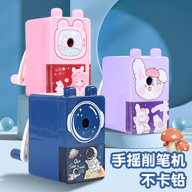 Picture of Oberchan Mini small size Pencil sharpener Cute Stationery Small Portable Spin Pencil sharpener for Children and Primary School Students
