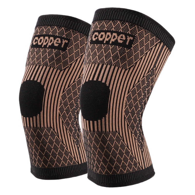 New Amazon cross-border three-dimensional knitted nylon copper knee pads wholesale running non-slip knee pads breathable sweat absorption