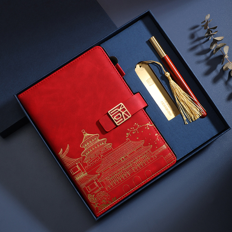 Picture of High-end business notebook set notepad gift box creative notebook a5 company gift printable logo wholesale