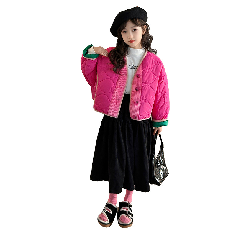 Picture of Girl's Cotton Coat Coat Winter 2024 New Children's Thickened Down Cotton-padded Jacket Girl's Winter Cotton-padded Coat Tide
