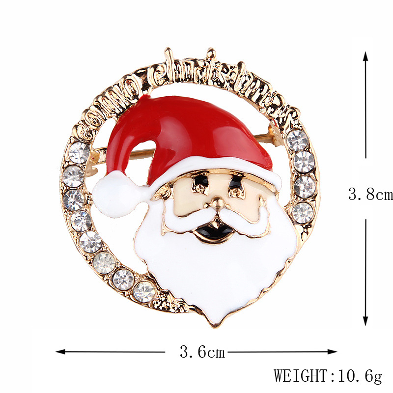 Picture of Lanhao European and American New Fashion Christmas Brooch Christmas Tree Shoes Elk Wreath Snowflake Bell Pin Women