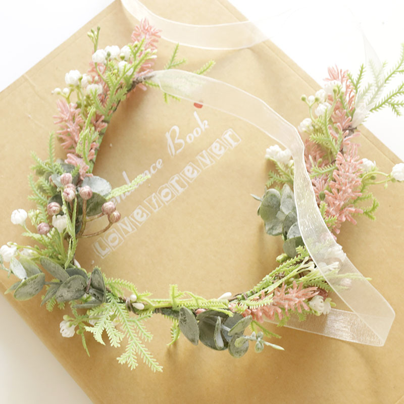 Picture of Art Accord ins Handmade Flower Ring Mori Female Lavender Bridal Headwear Holiday Travel Photography Accessories Photo Studio Photography Props