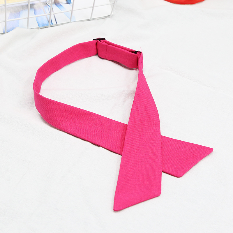 Picture of Japanese and Korean Casual Cross jk Cross Bow Tie Solid Color Printed Bow for Men and Women Professional Uniform Bow Tie Collar Flower
