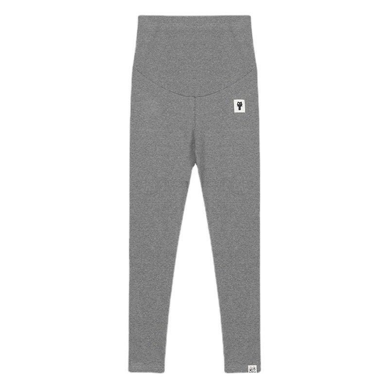 In-Stock Maternity Pants with Fleece Lining, Korean Style, Warm Autumn and Winter New Long Leggings, Adjustable Trendy Belly Support Pants