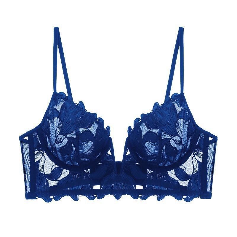 Picture of Sexy Intimates Embroidered Lace Deep V Bra Push-Up Sexy Bra Lace Summer Ultra-Thin Suit Bra
