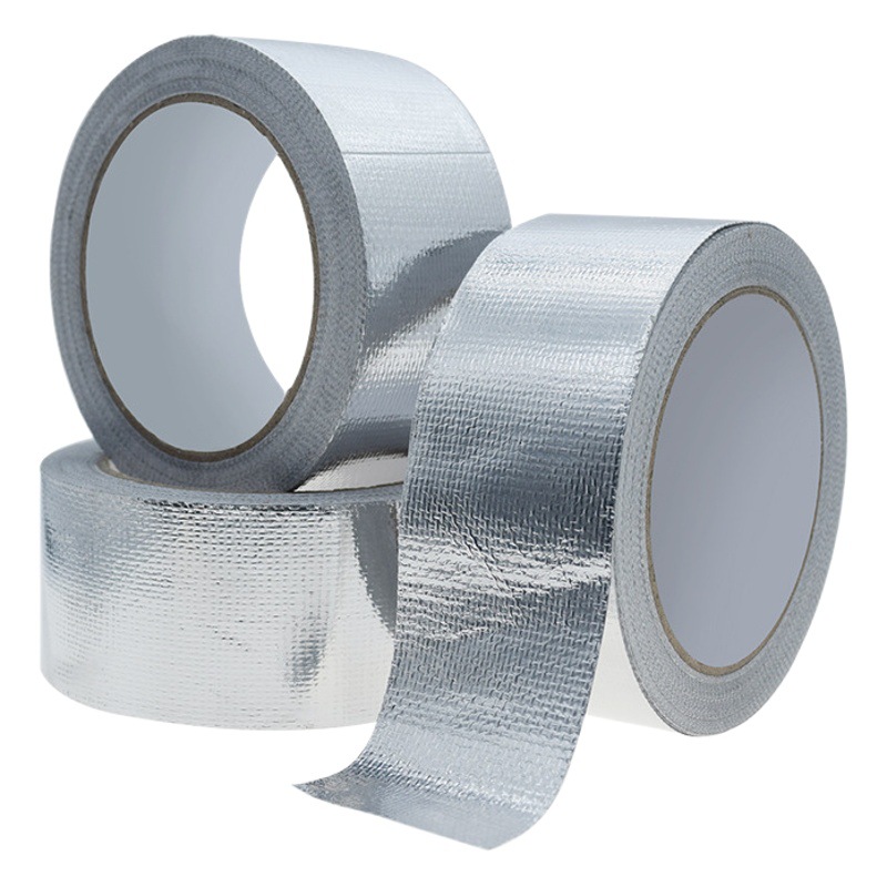 Thick glass fiber aluminum foil tape kitchen ventilator air conditioning pipe protection tape kitchen high temperature resistant waterproof seam sticker