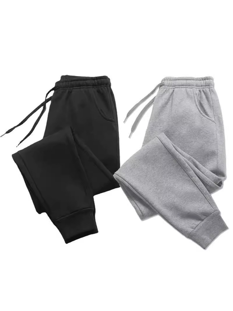 Picture of Cross-border Amazon wish Europe and the United States foreign trade 2024 autumn and winter new fleece-lined loose casual high waist toe pants