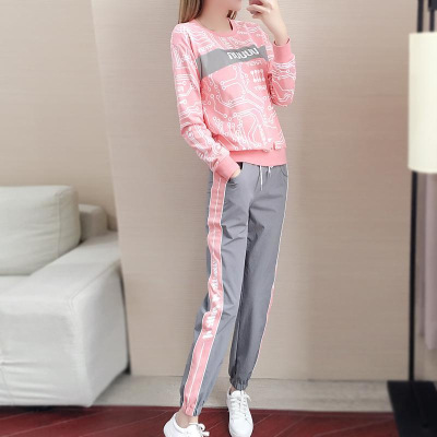 Picture of Casual Sports Suit Women's Autumn 2022 Winter New Fashionable Casual Korean Style Fashionable Loose Student Long Sleeve Two-piece Suit