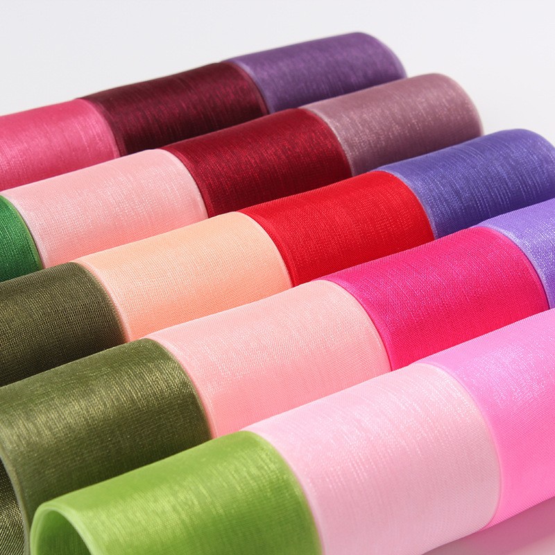 in stock South Korea Ribbon Korean Style Nylon Snow Yarn Belt DIY Hair Accessories Bow Ribbon Color Gift Packaging Ribbon