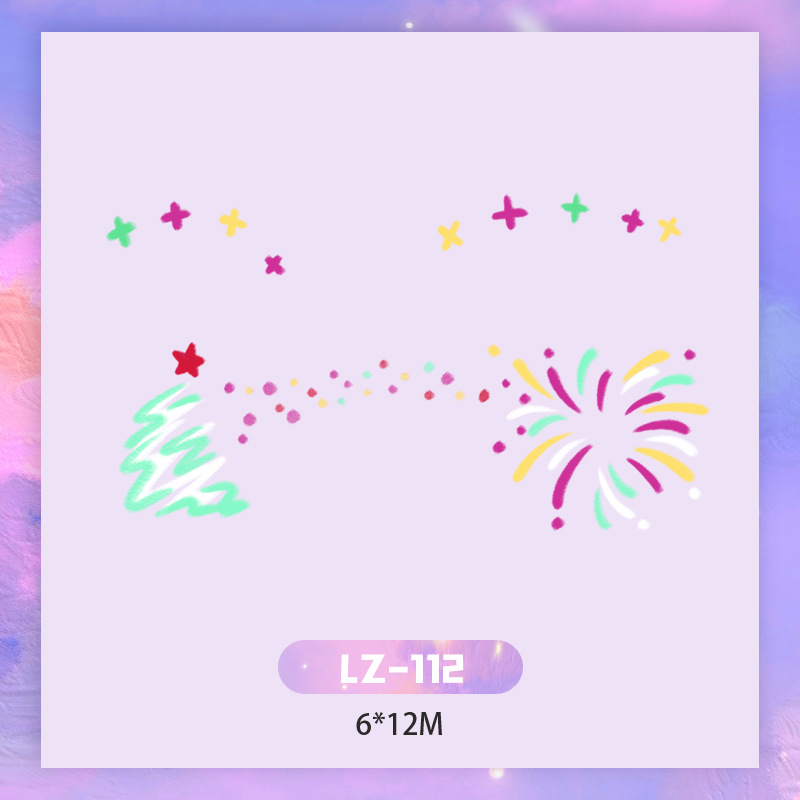Picture of New Year's Day girl cute face makeup New year new year Creative face stickers love blush cute makeup stickers tattoo stickers