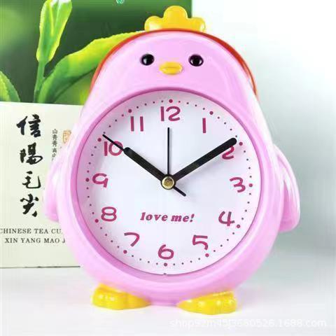 Picture of Alarm Clock Cartoon Chicken Owl Gift Hanging Clock Clear Clock Big Word Cute Bedside Children Students