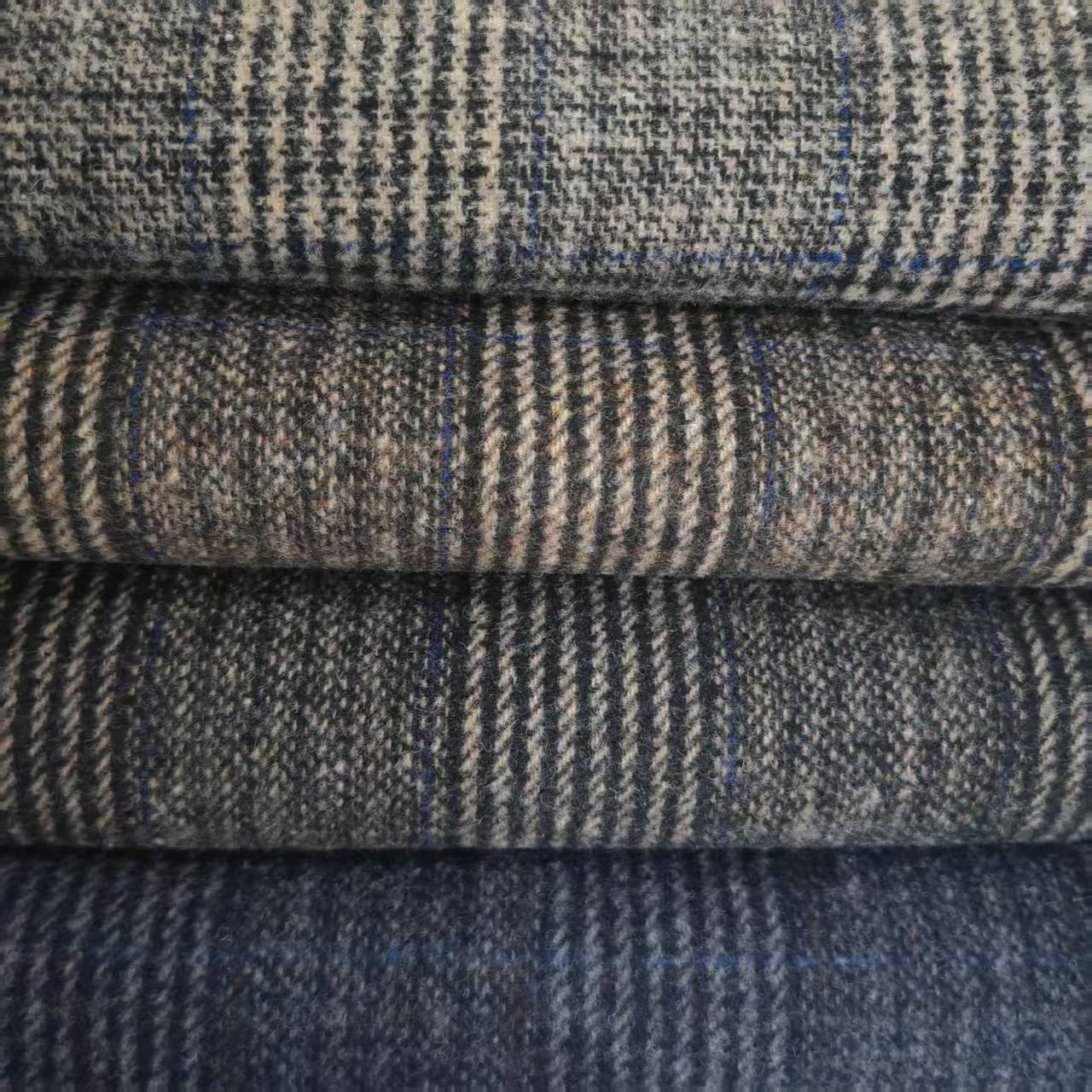 Picture of Shaoxing Manufacturer's Ready-Made Autumn and Winter Wool Houndstooth Coats, Fashion Men's Shoes, Hats, Bags, Houndstooth Woolen Woolen