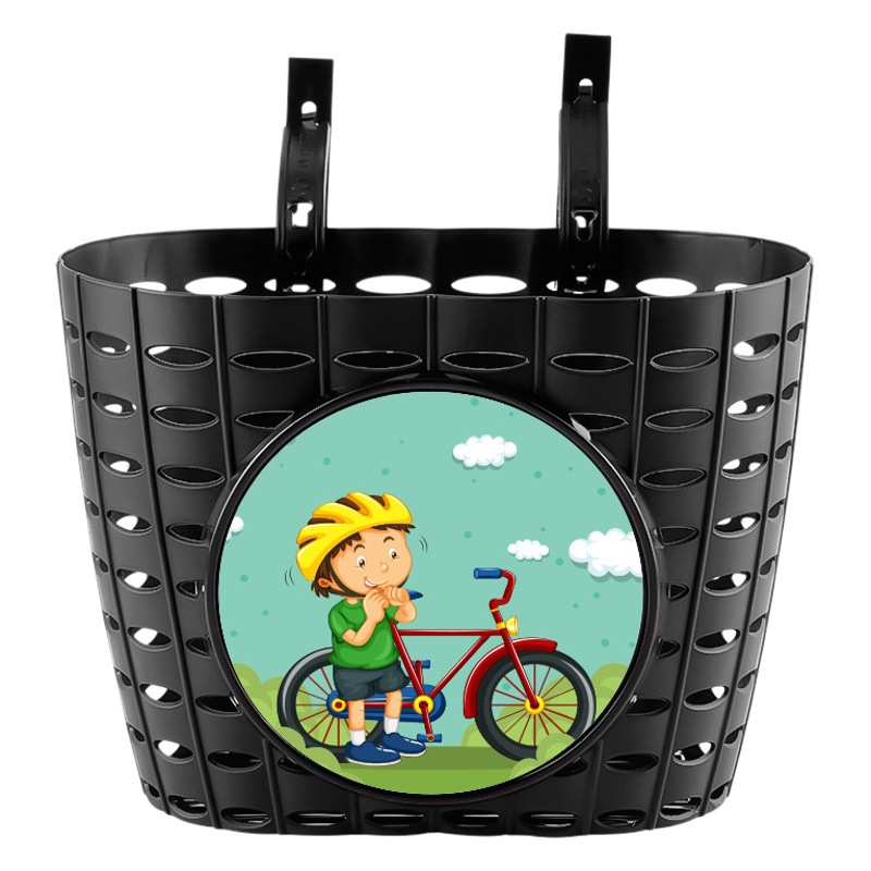 Children's Bicycle Front Basket Stroller Basket Scooter Front Hanging Blue Bicycle Baby Storage Universal Basket Frame
