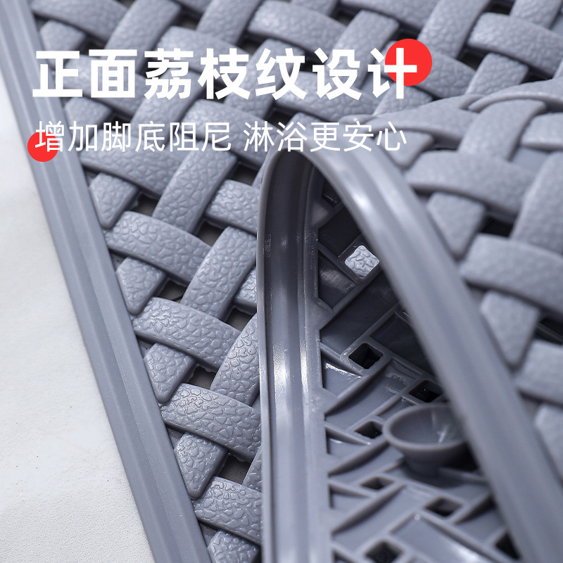 Picture of Environmental protection and tasteless bathroom anti-slip mat shower bath anti-fall mat bath mat toilet toilet suction cup soft