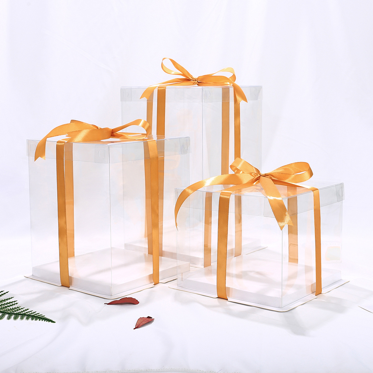 Transparent birthday cake box 4 inch 6 inch 8 inch 10 inch 12 inch high baking dessert cake box spot bag