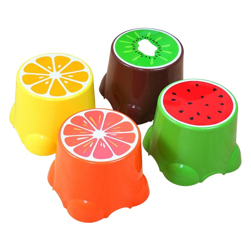 Share Plastic Stool Household Small Stool Fruit Thickeneded Bathroom Stool Kidsren Cartoon Kindergarten Small Bench Low Stool